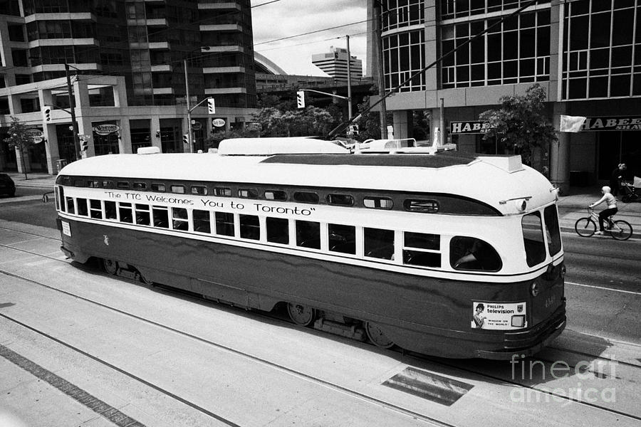 Transportation Photograph - Old Style Toronto Transit System Ttc Tram Streetcar Ontario Canada by Joe Fox