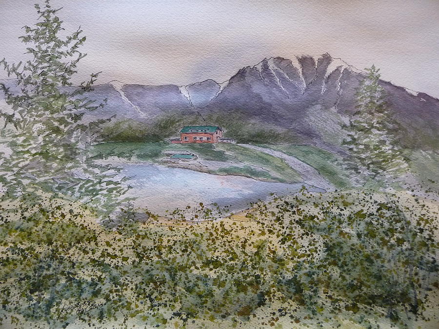 Old Susitna Lodge Painting by Joel Deutsch
