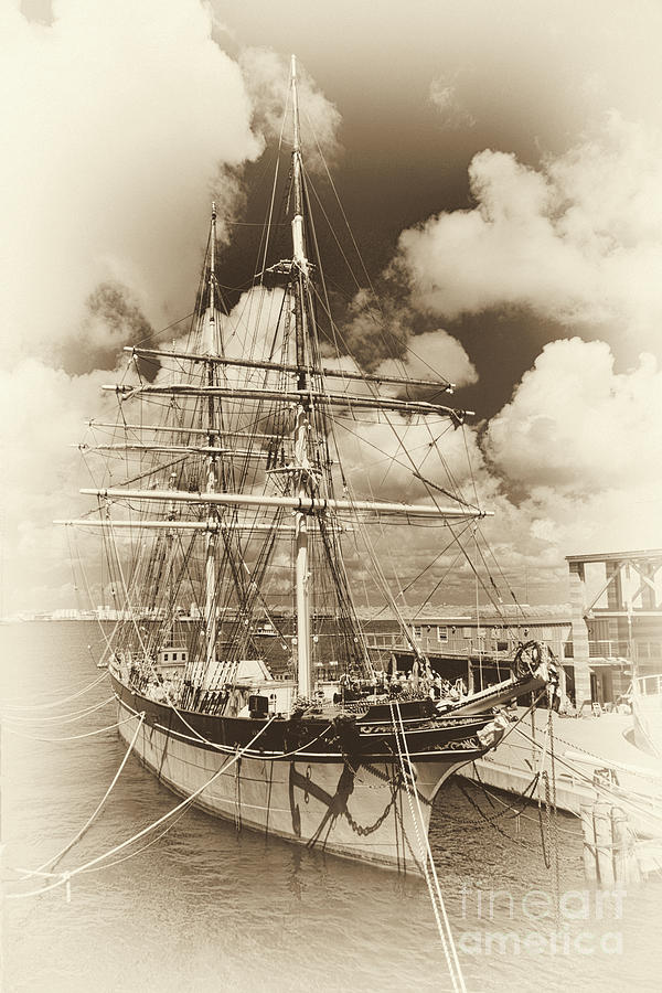 Old Tall Ship Elissa Photograph by Norman Gabitzsch