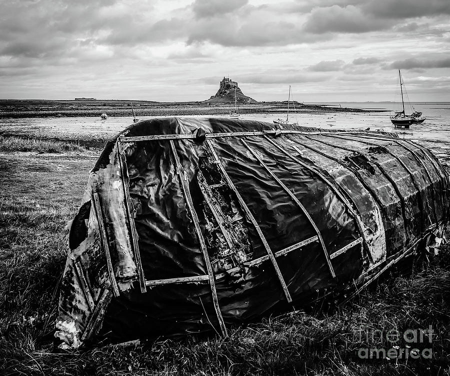 Old Tarred Boat on Holy Island Photograph by Lexa Harpell
