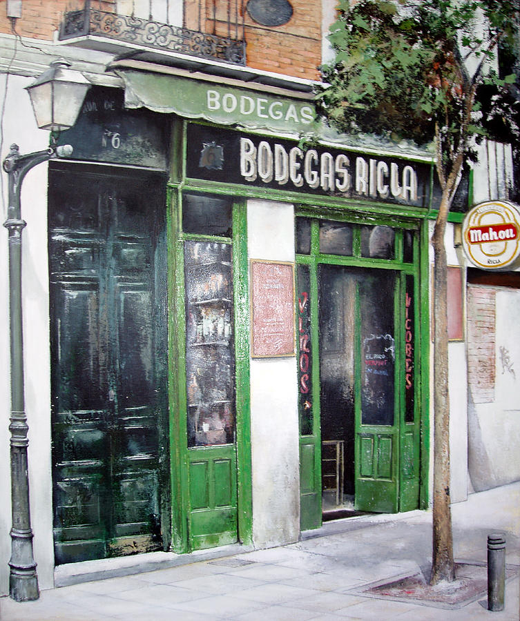 Bodegas Painting - Old Tavern-Madrid by Tomas Castano