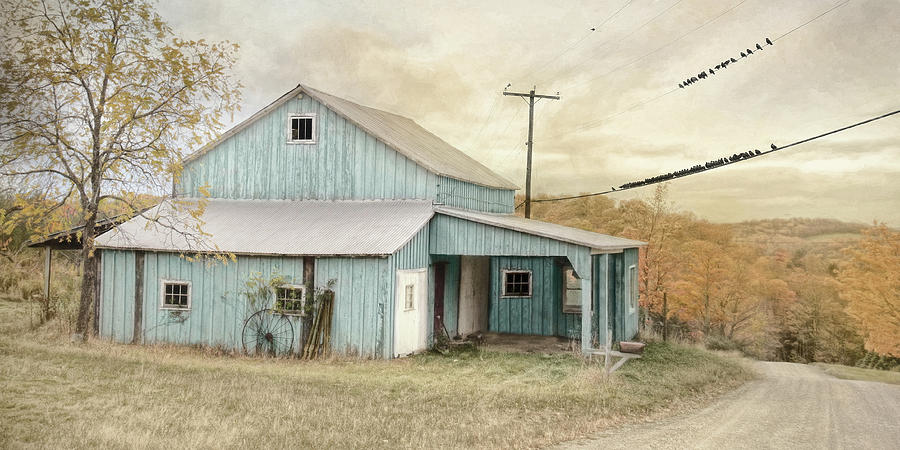 Old Teal Barn Photograph by Lori Deiter