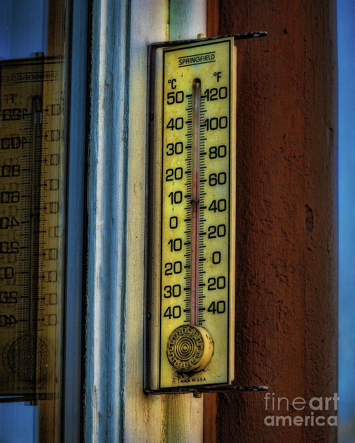 Old Thermometer Photograph by Jon Burch Photography