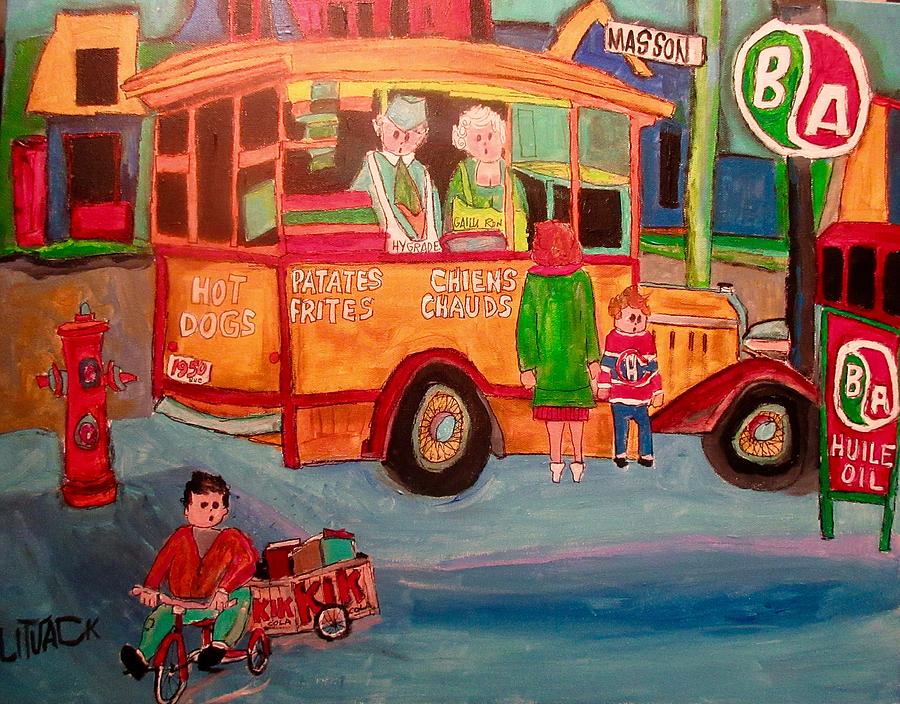 Vintage Old Time Chip Wagon Masson Painting by Michael Litvack - Fine ...