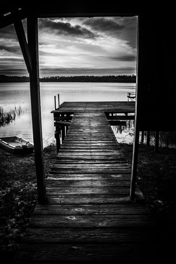 Black And White Photograph - Old Time Dock. by Parker Cunningham