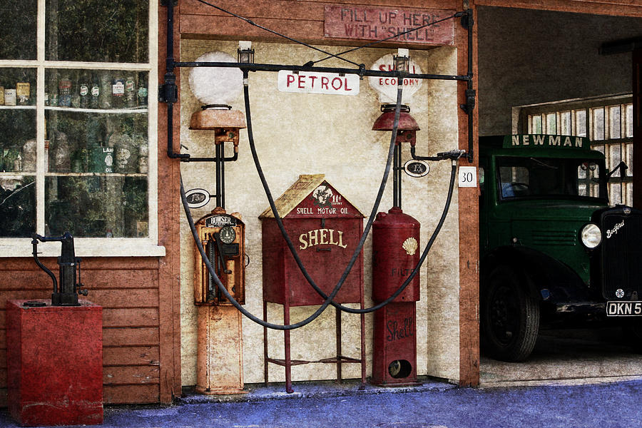 Old Time Gas Station Photograph by Digital Art Cafe