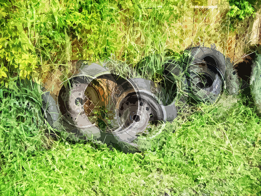 Old Tires in the Alley Photograph by John Vincent Palozzi