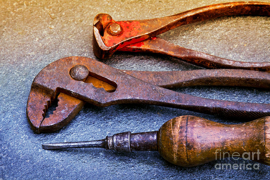 Tool Photograph - Old Tools by Lutz Baar