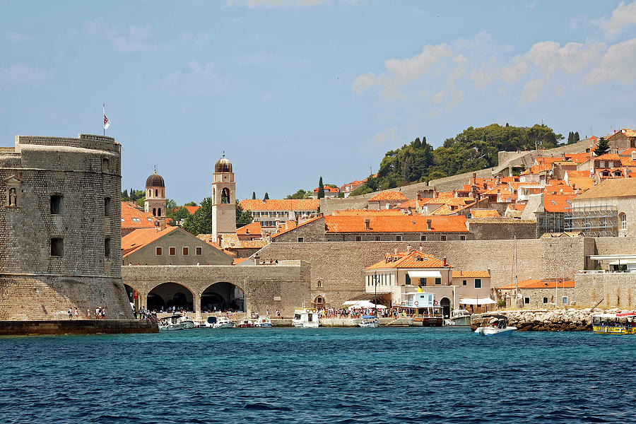 Old Town Dubrovnik Seascape Photograph by Sally Weigand