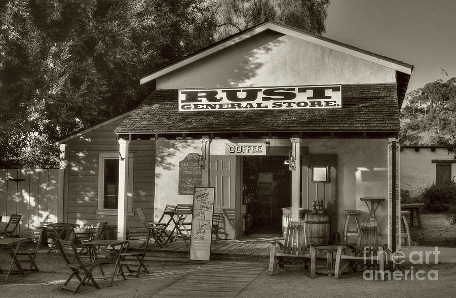 Sign Photograph - Old Town General Store Sepia Tone by Mel Steinhauer