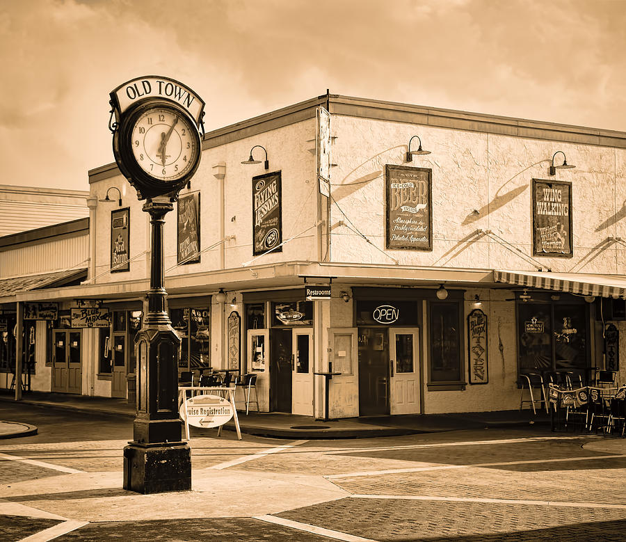 Old Town - Kissimmee - Florida - Summer Sunset - Sepia Photograph by Greg Jackson