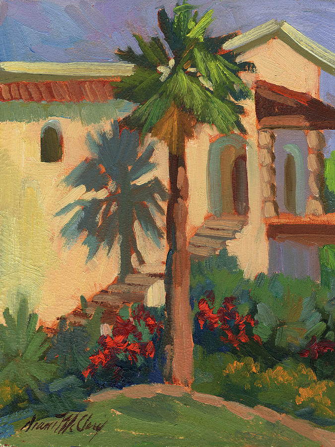 Old Town La Quinta Palm Painting by Diane McClary
