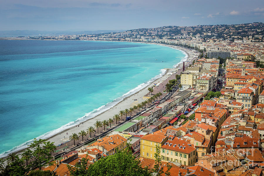 Old Town Nice And Promenade Des Anglais On The Sea In France Photograph ...