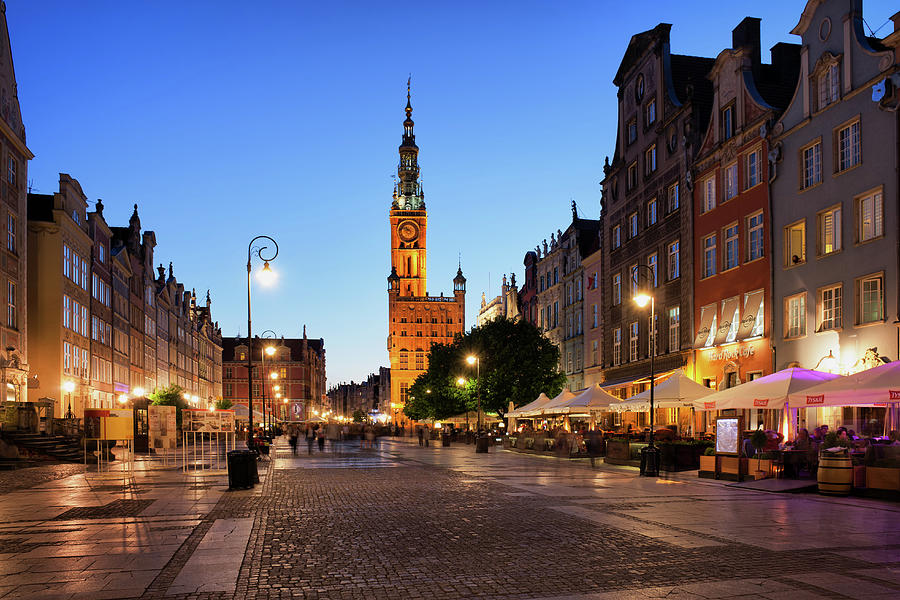 Old Town of Gdansk in Poland at Dusk Photograph by Artur Bogacki