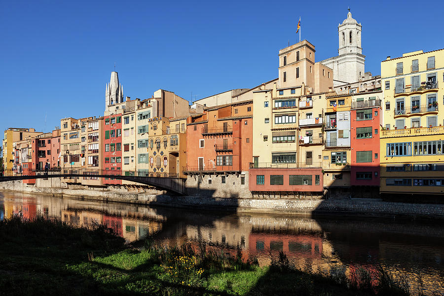 Old Town of Girona Waterfront Houses Photograph by Artur Bogacki
