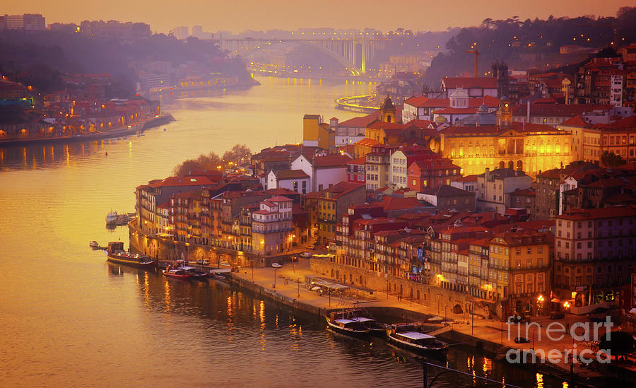 Old Town of Porto in Pink Shades Photograph by Anastasy Yarmolovich