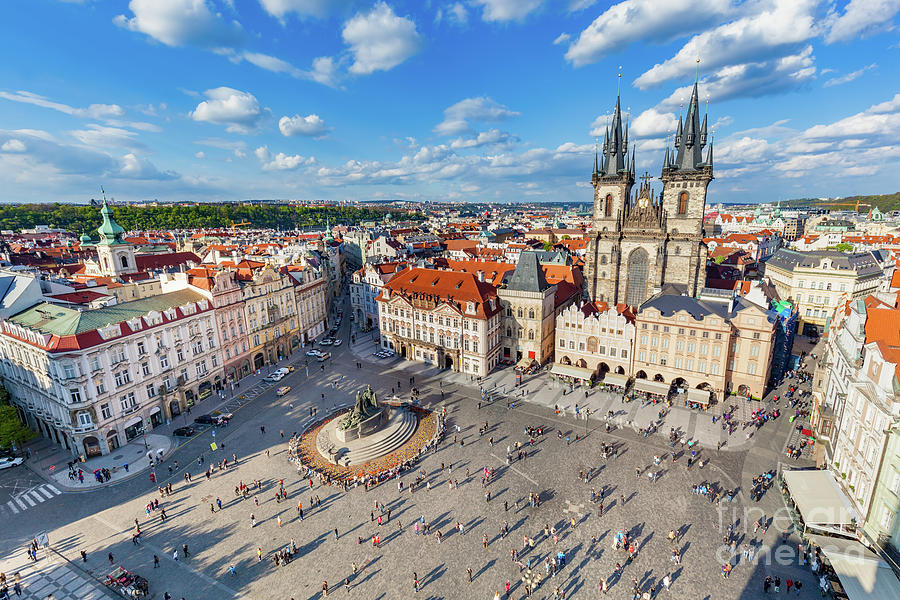  Old Town of Prague, Czech Republic. View on Tyn Church Photograph by Michal Bednarek