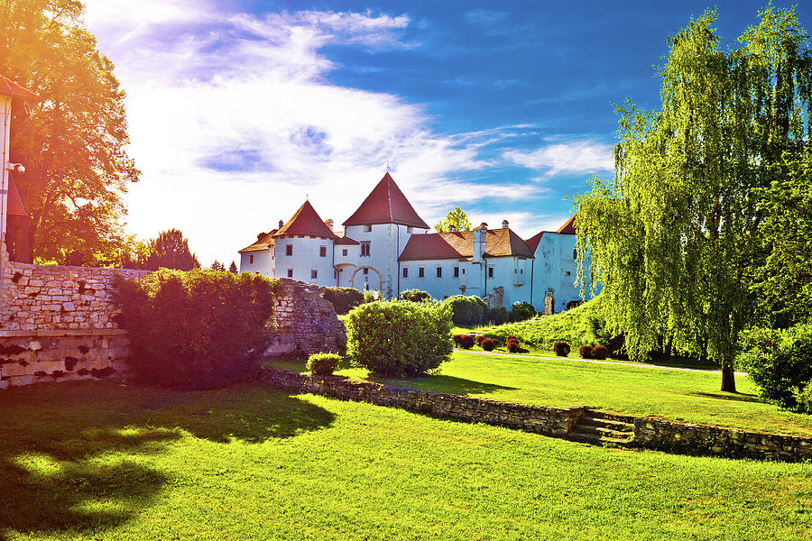 Old town of Varazdin park and landmarks view at sunset Photograph by Brch Photography
