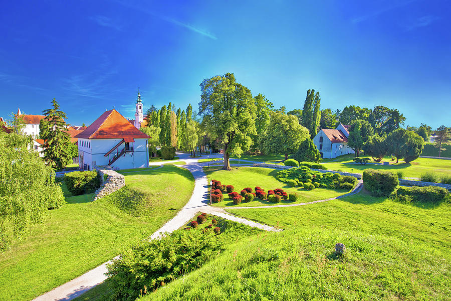 Old town of Varazdin park and landmarks view  Photograph by Brch Photography