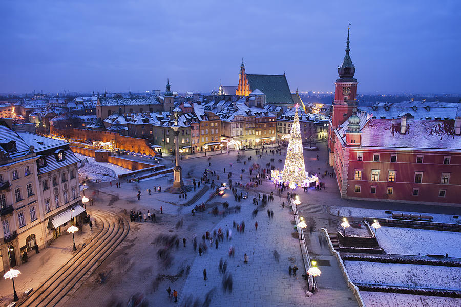 Old Town of Warsaw in Winter Photograph by Artur Bogacki