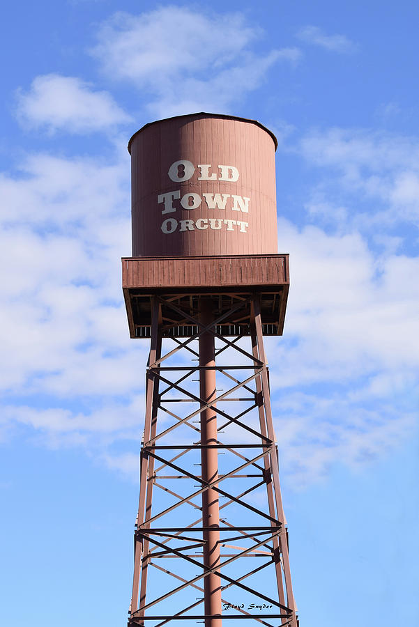 Old Town Orcutt Water Tower Tall Photograph by Floyd Snyder