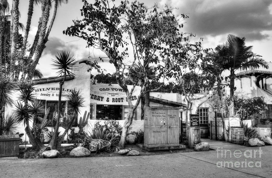 Old Town San Diego BW Photograph by Mel Steinhauer