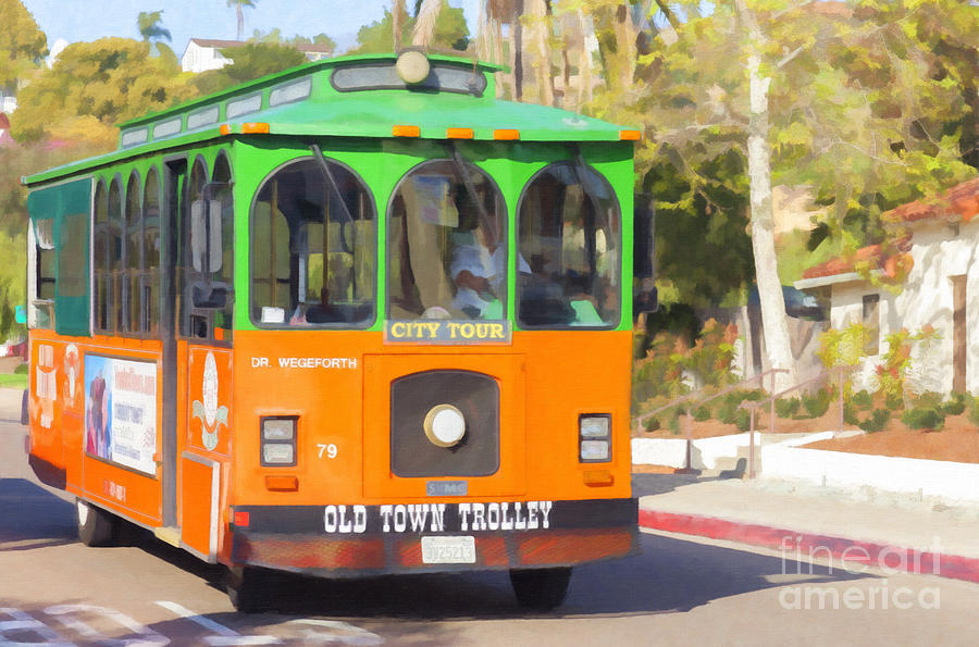 Old Town Trolley San Diego California USA Photograph by Liz Leyden