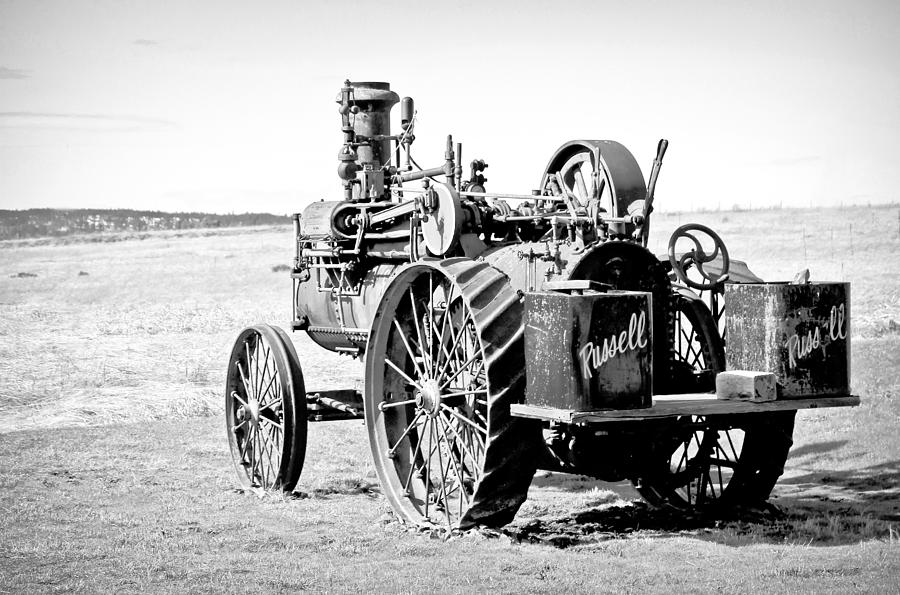 Old Tractor BW Photograph by Athena Mckinzie