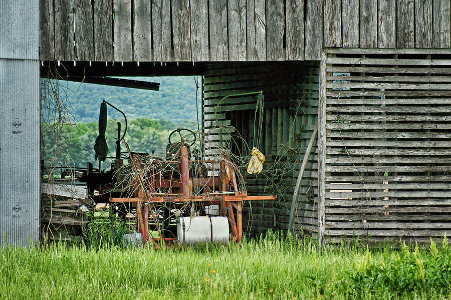 Barn Photograph - Old Tractor - Missouri - Barn by Nikolyn McDonald