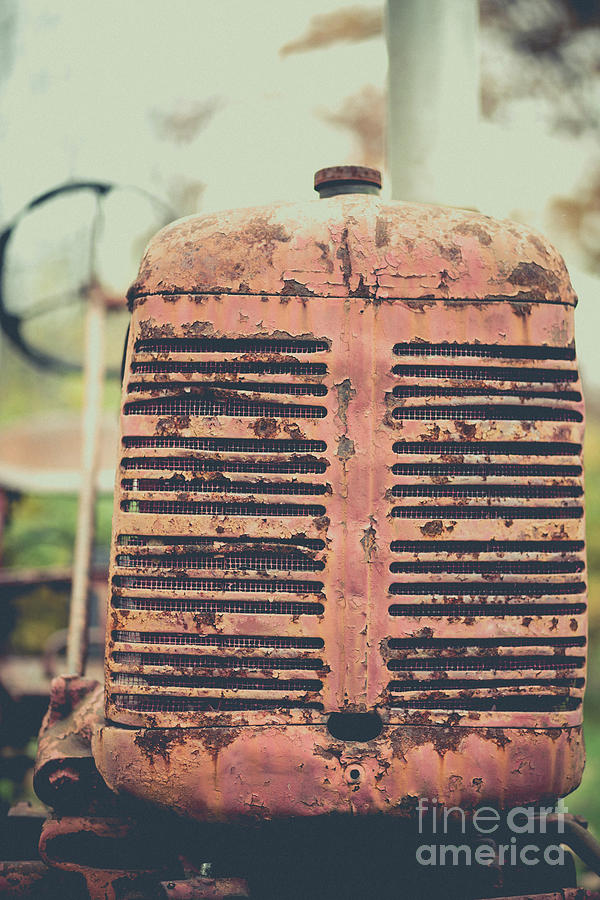 Fall Photograph - Old Tractor Vintage Look by Edward Fielding