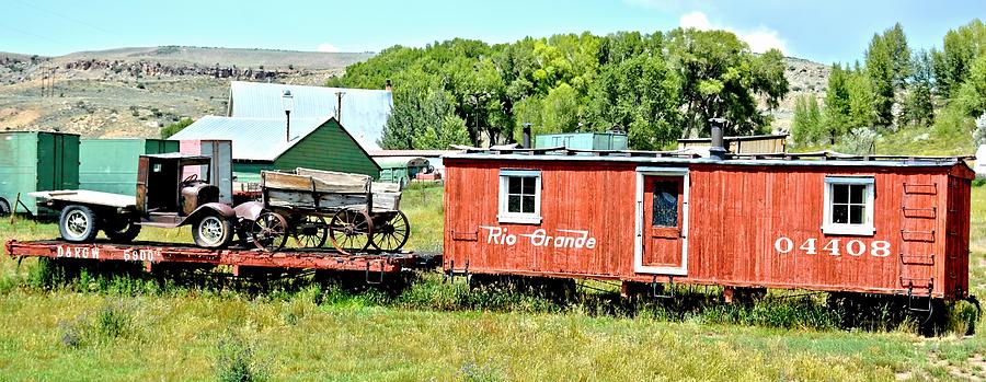 Old Train and Wagon Photograph by Amy McDaniel