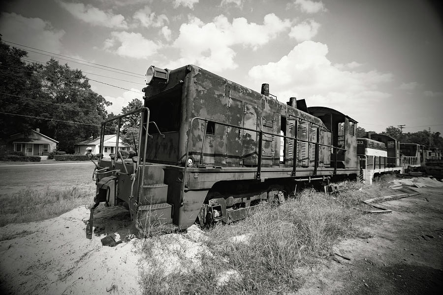 Old Train Engine BW Photograph by Joseph C Hinson
