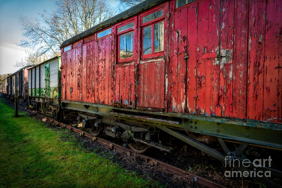 Vintage Photograph - Old Train Wagon by Adrian Evans