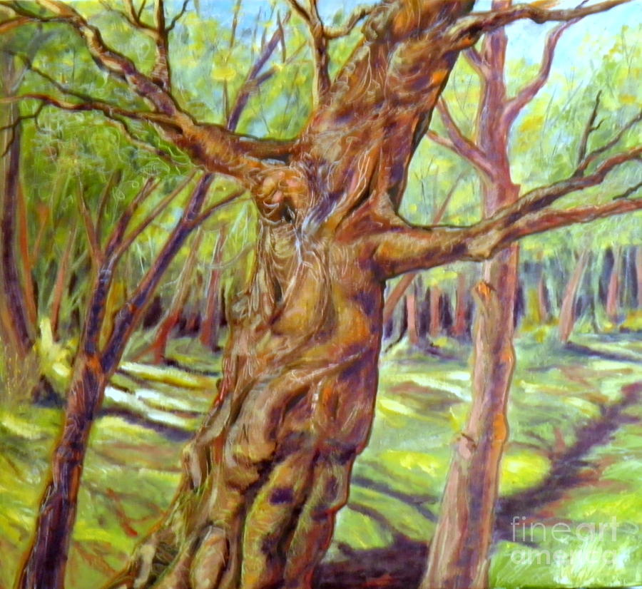 Old Tree Painting by Ida Eriksen