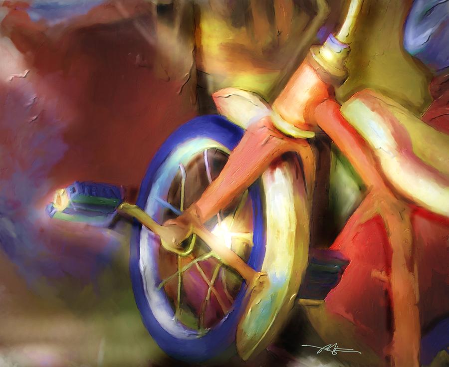 Impressionism Painting - Old Tricycle by Bob Salo