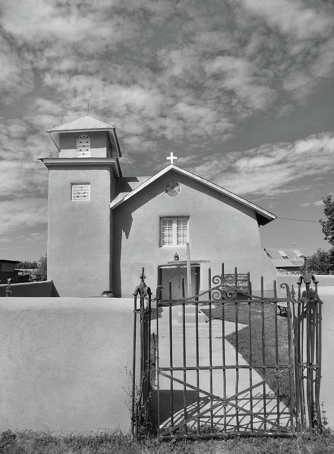 Old Truchas Mission, Monochrome Photograph by Gordon Beck