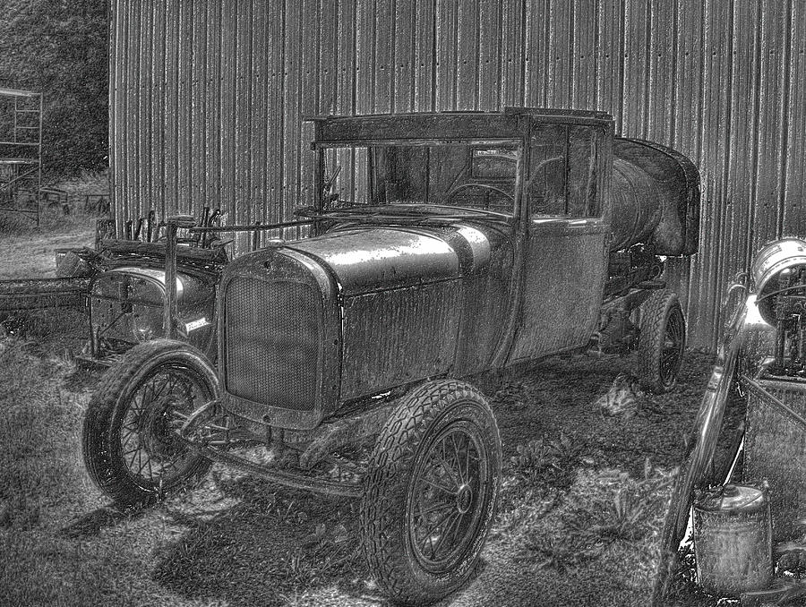 Old Truck 4 Pencil Photograph by Lawrence Christopher