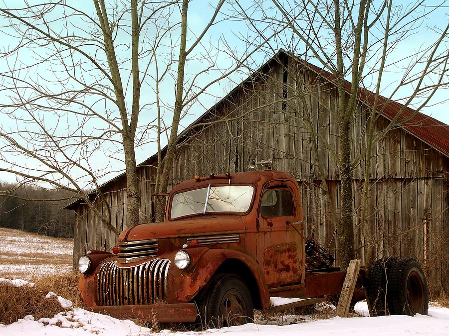 Old Truck and Barn Photograph by See Me Beautiful Photography - Pixels