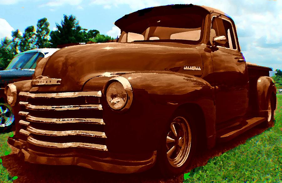 Old truck as a painting Photograph by Karl Rose