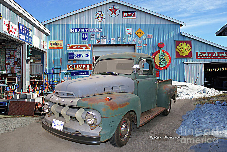 Old Truck at the Garage Photograph by Randy Harris