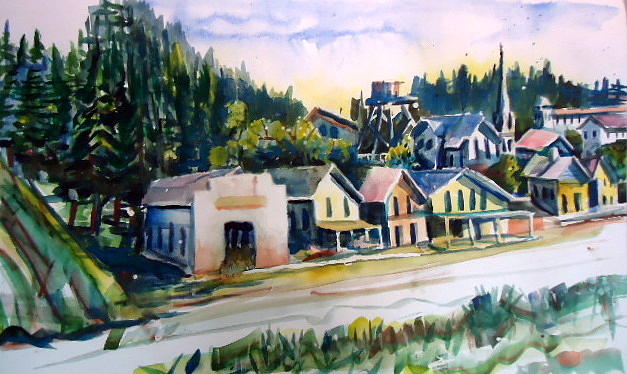 Reno Painting - Old Truckee by Steven Holder