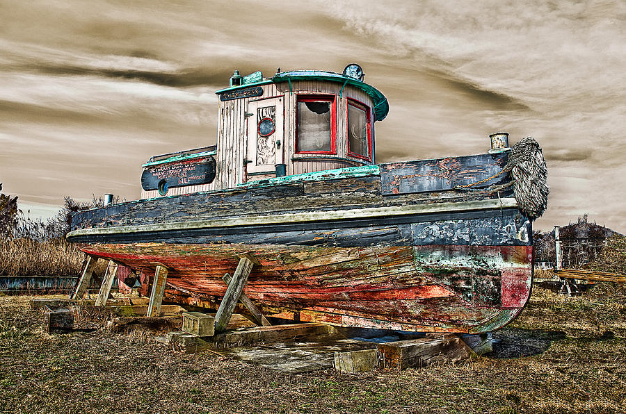 Old Tug Photograph by Steve Zimic