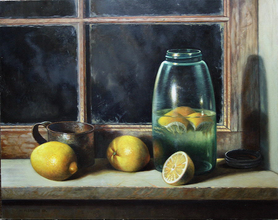 Lemon Painting - Old Tyme Lemonade by William Albanese Sr