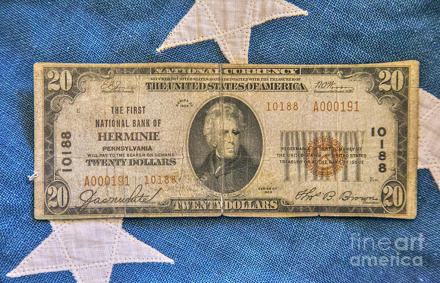 Old US Currency Gold Certificate Two Digital Art by Randy Steele