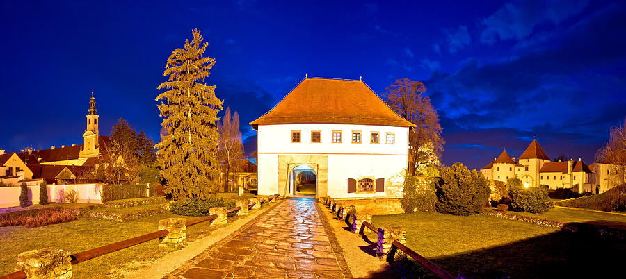 Old Varazdin landmarks evening view Photograph by Brch Photography