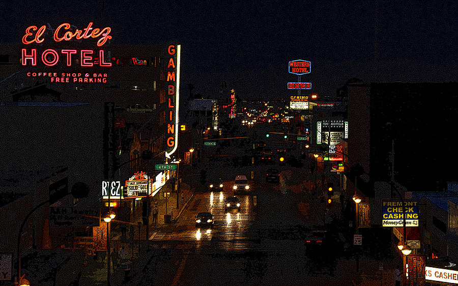 Old Vegas Painting by David Lee Thompson