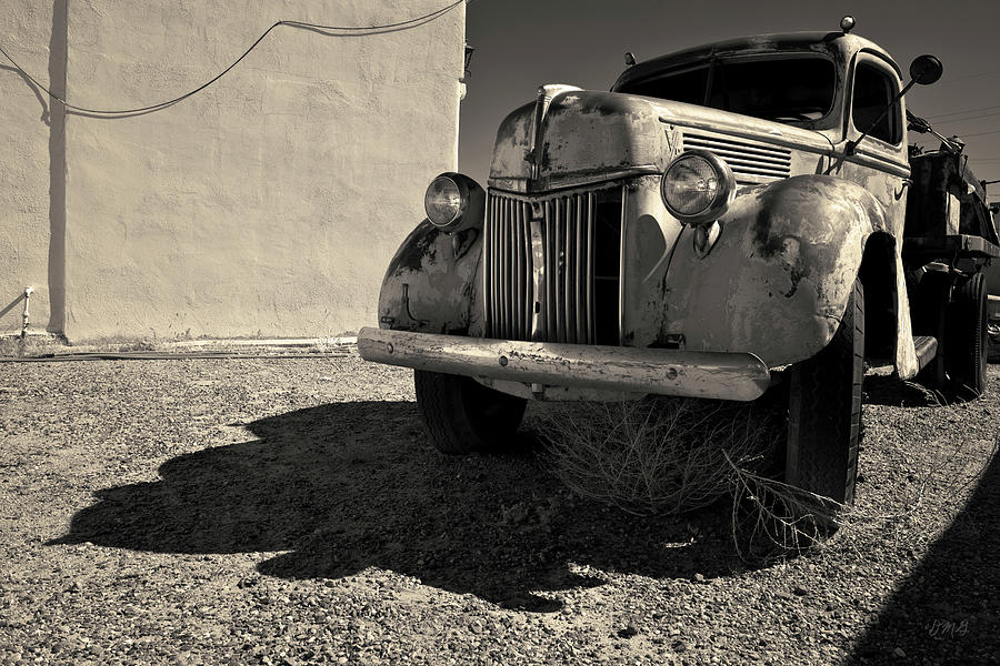Transportation Photograph - Old Vehicle VII  BW - Ford Truck Toned by David Gordon