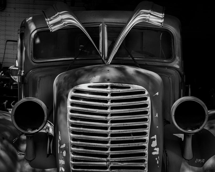 Old Vehicle X BW Photograph by David Gordon