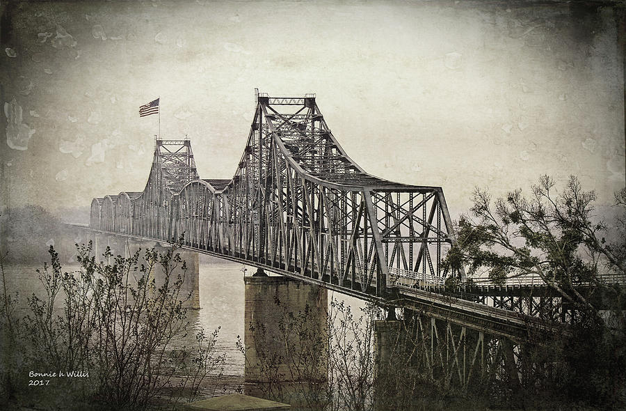 Old Vicksberg bridge2 Digital Art by Bonnie Willis