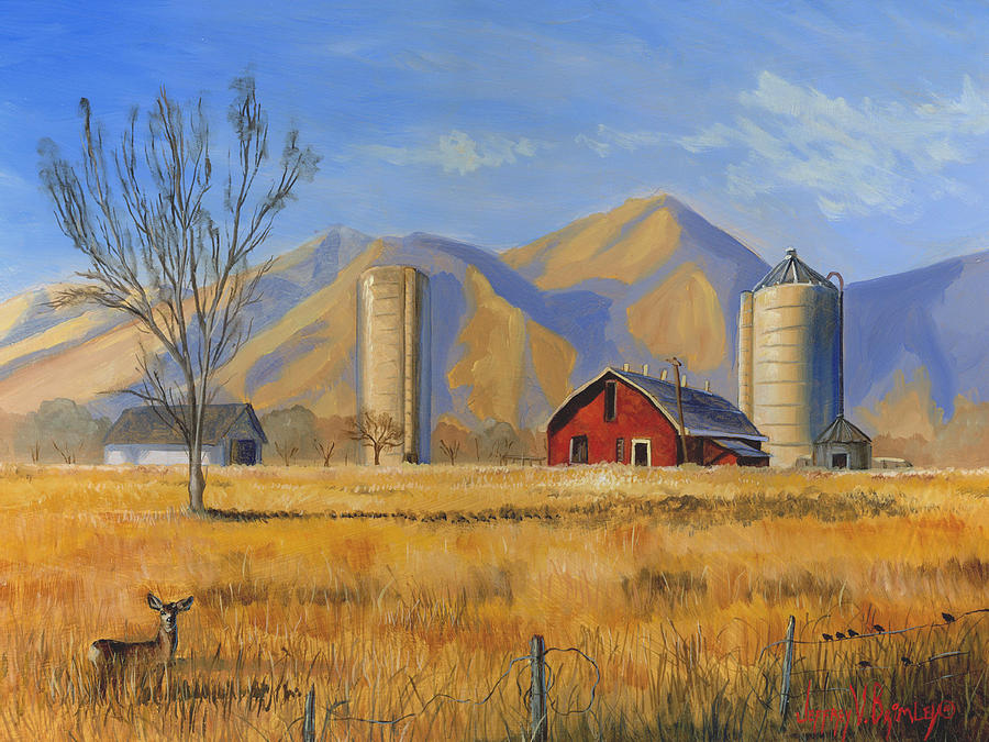 Old Vineyard Dairy Farm Painting by Jeff Brimley
